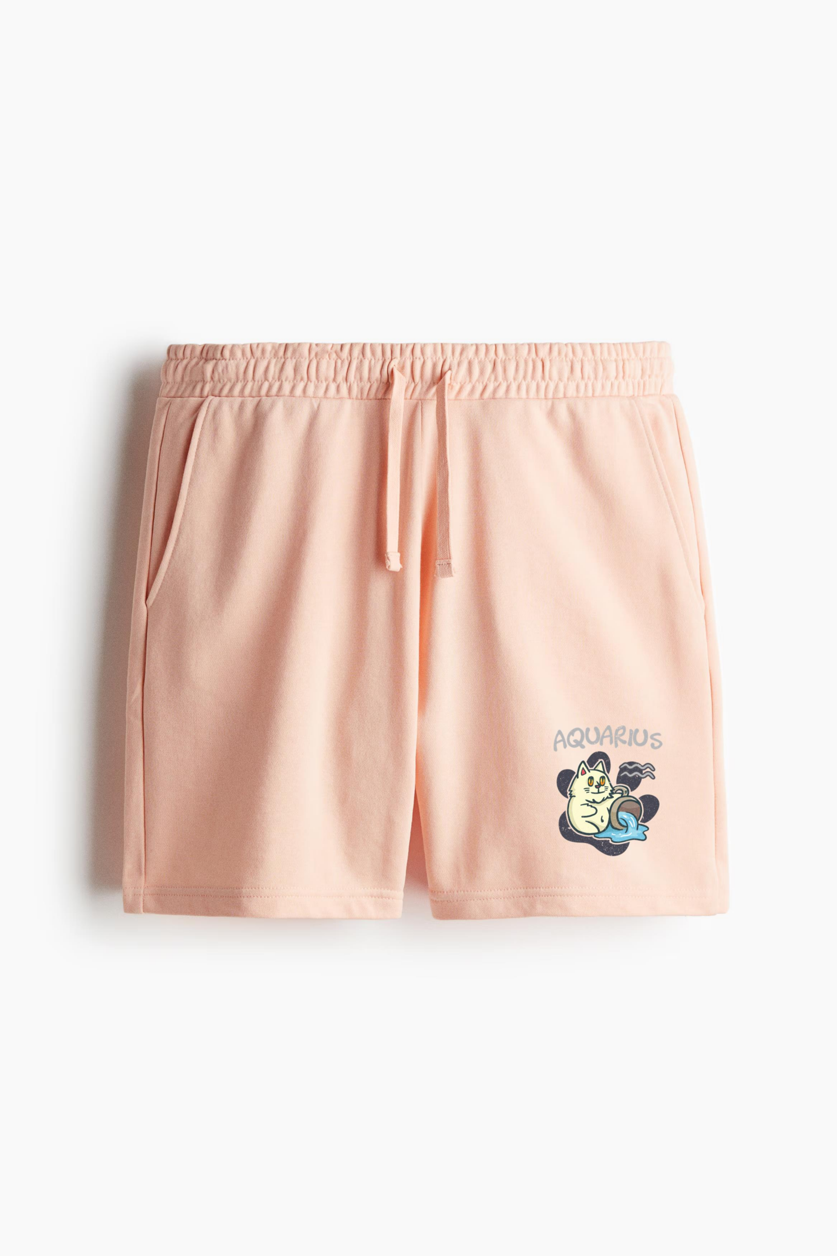Aquarius Cat Zodiac Relaxed-Fit Shorts - Image 3