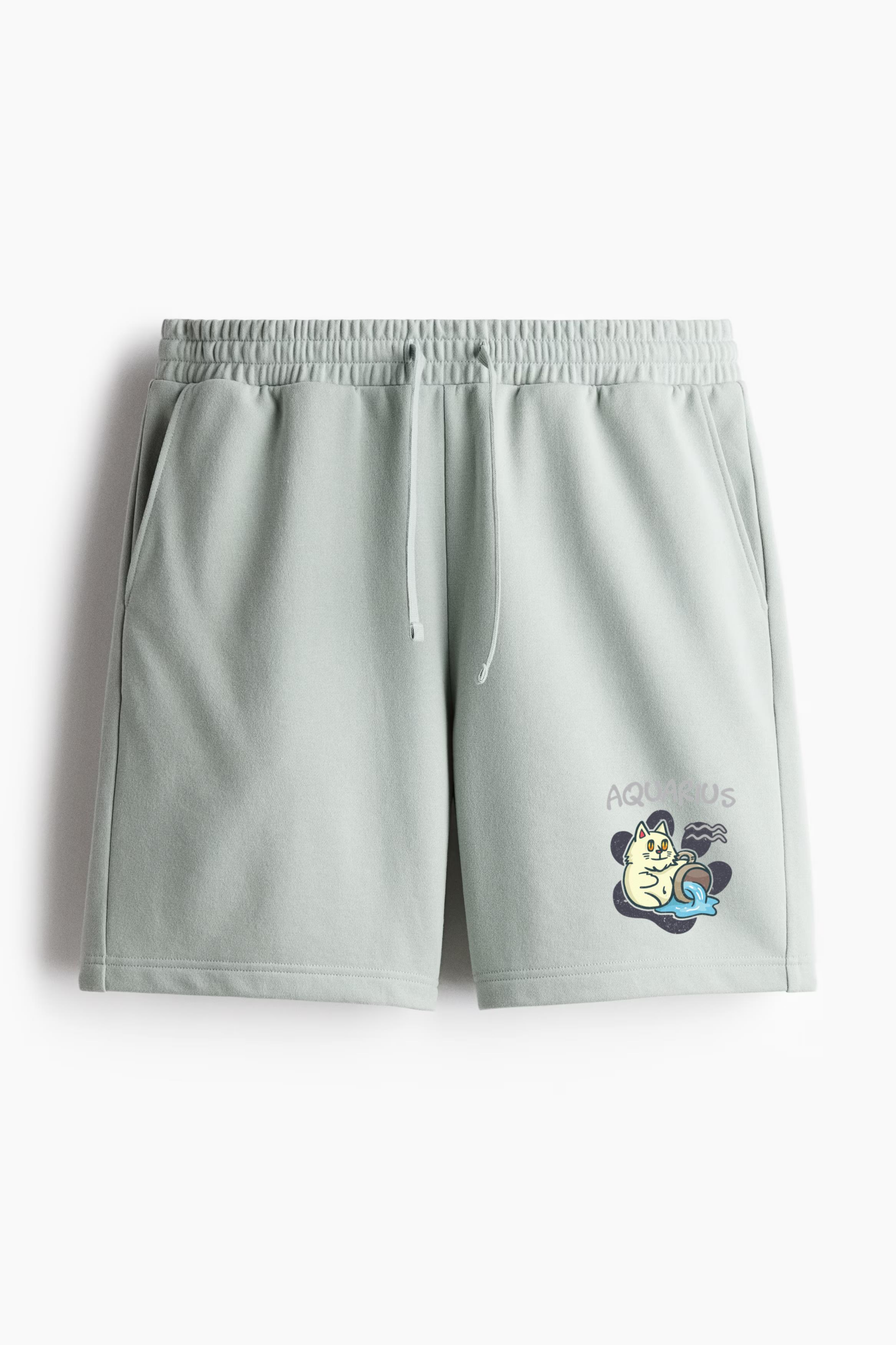 Aquarius Cat Zodiac Relaxed-Fit Shorts