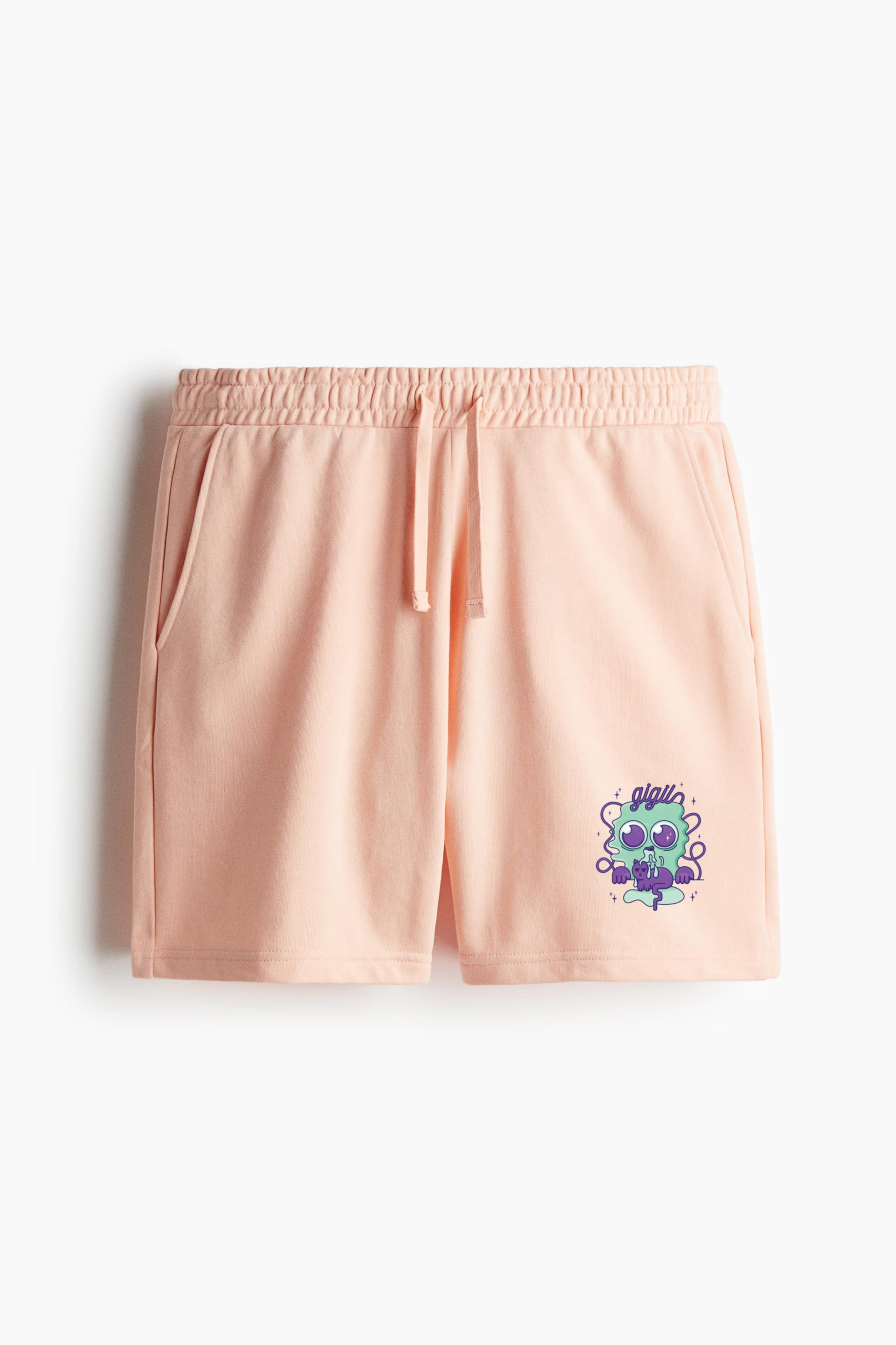 Cartoon Of A Green And Purple Monster With A Cat On It Relaxed-Fit Shorts - Image 3