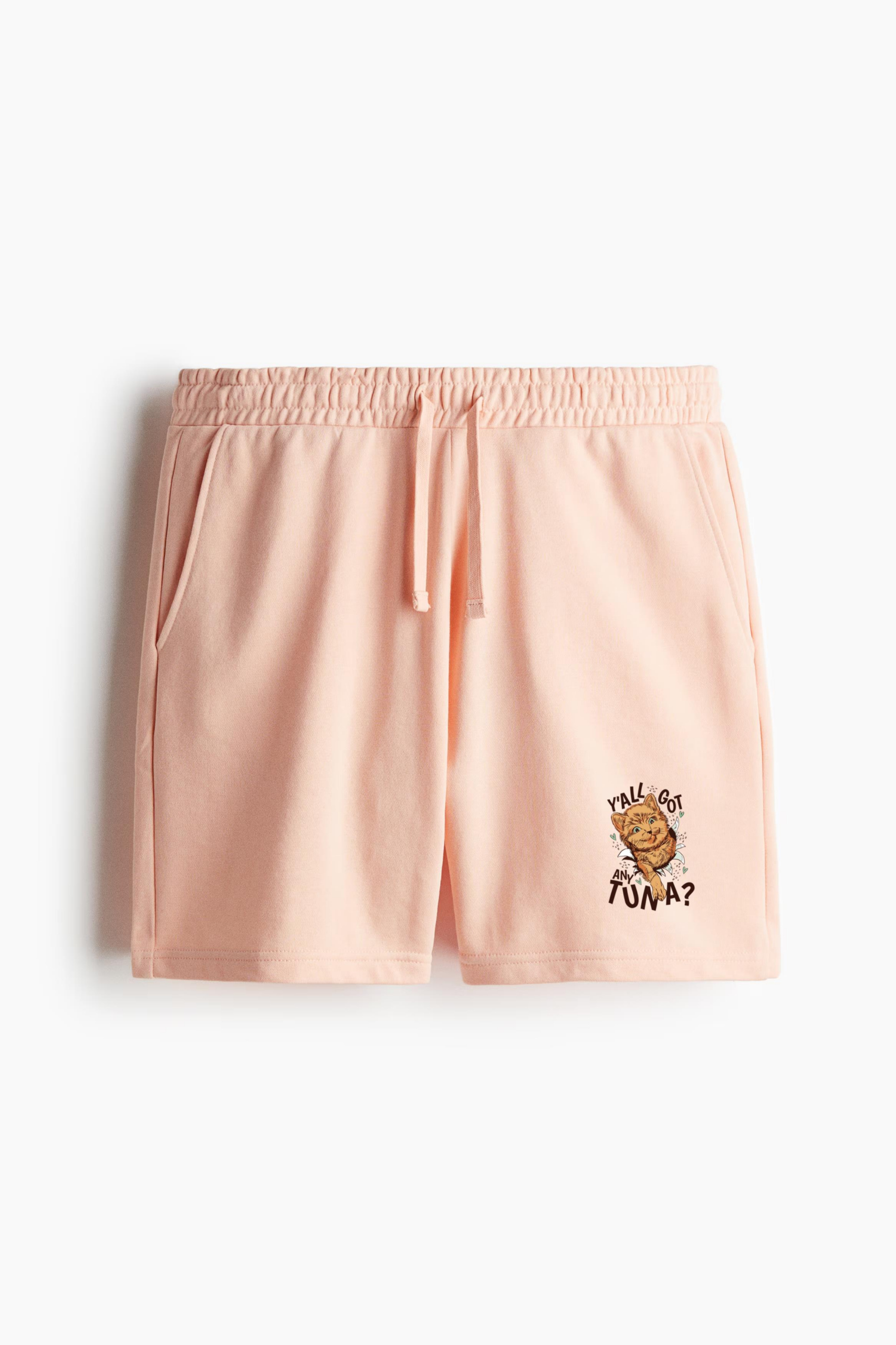 Cat And Tuna Quote Relaxed-Fit Shorts - Image 3