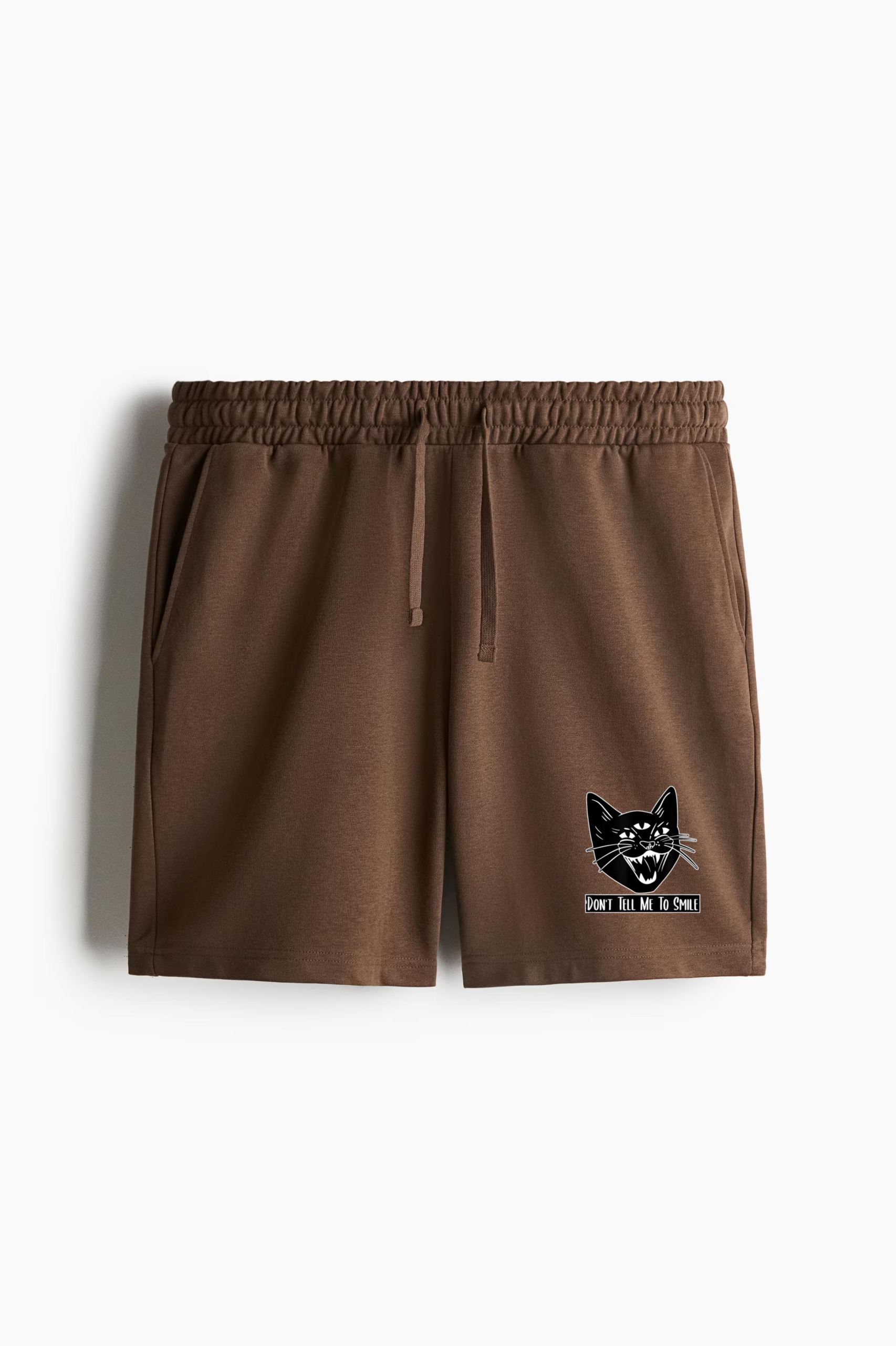 Cat Hissing Dont Tell Me To Smile Relaxed-Fit Shorts - Image 2