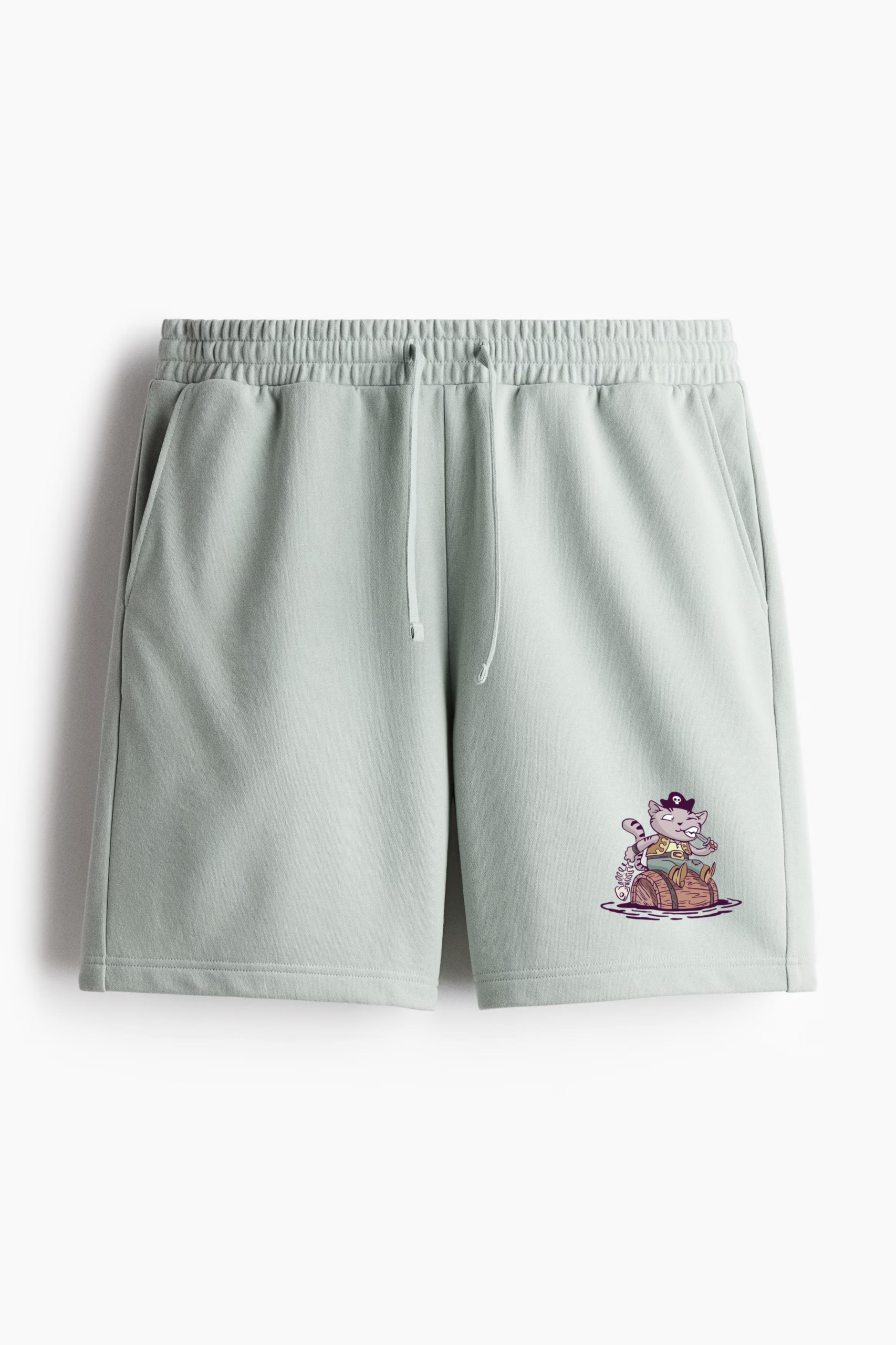 Cat Pirate Animal Character Relaxed-Fit Shorts