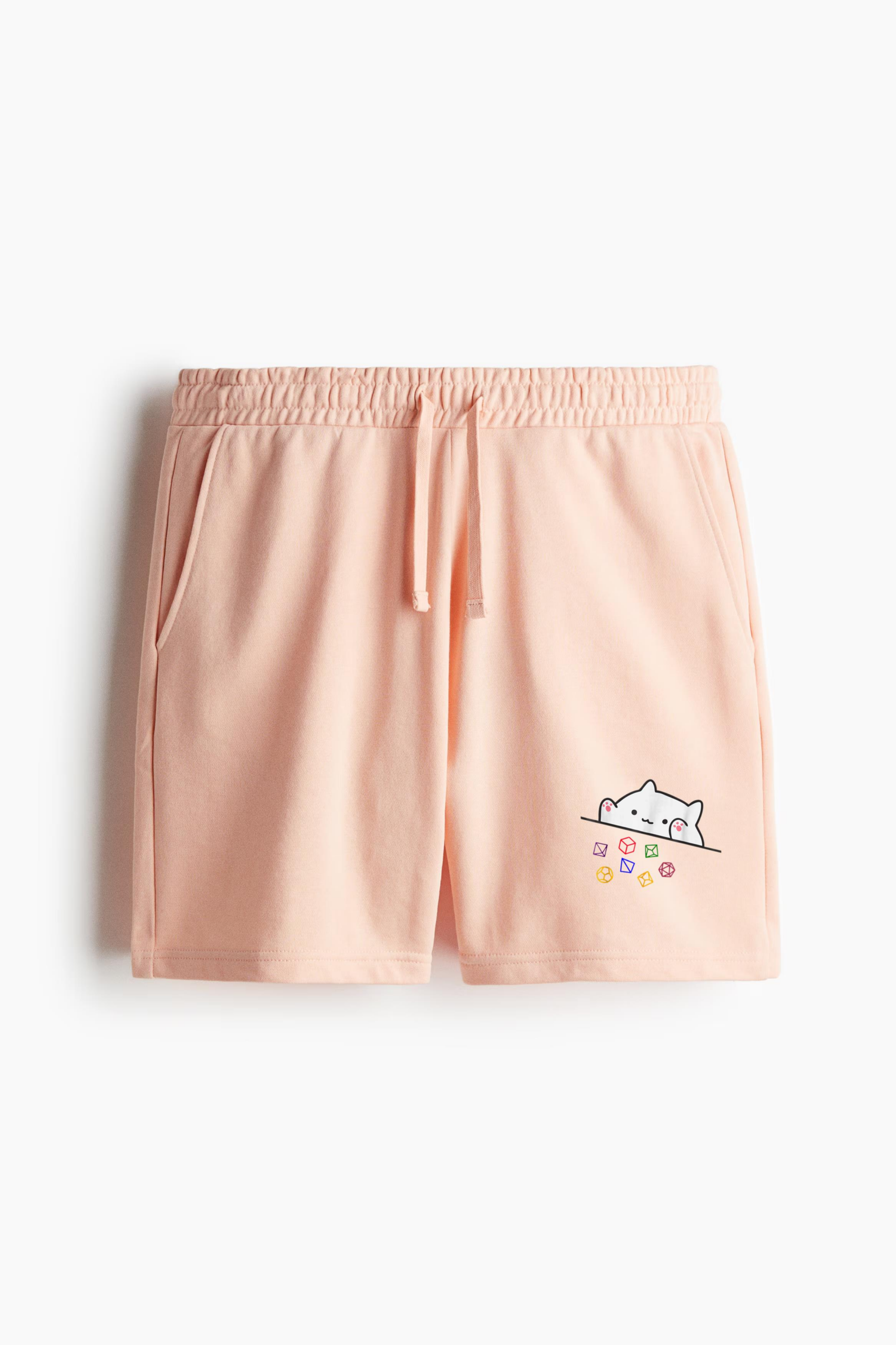 Cat Throwing Dice Tabletop Games Cute Kawaii Relaxed-Fit Shorts - Image 3