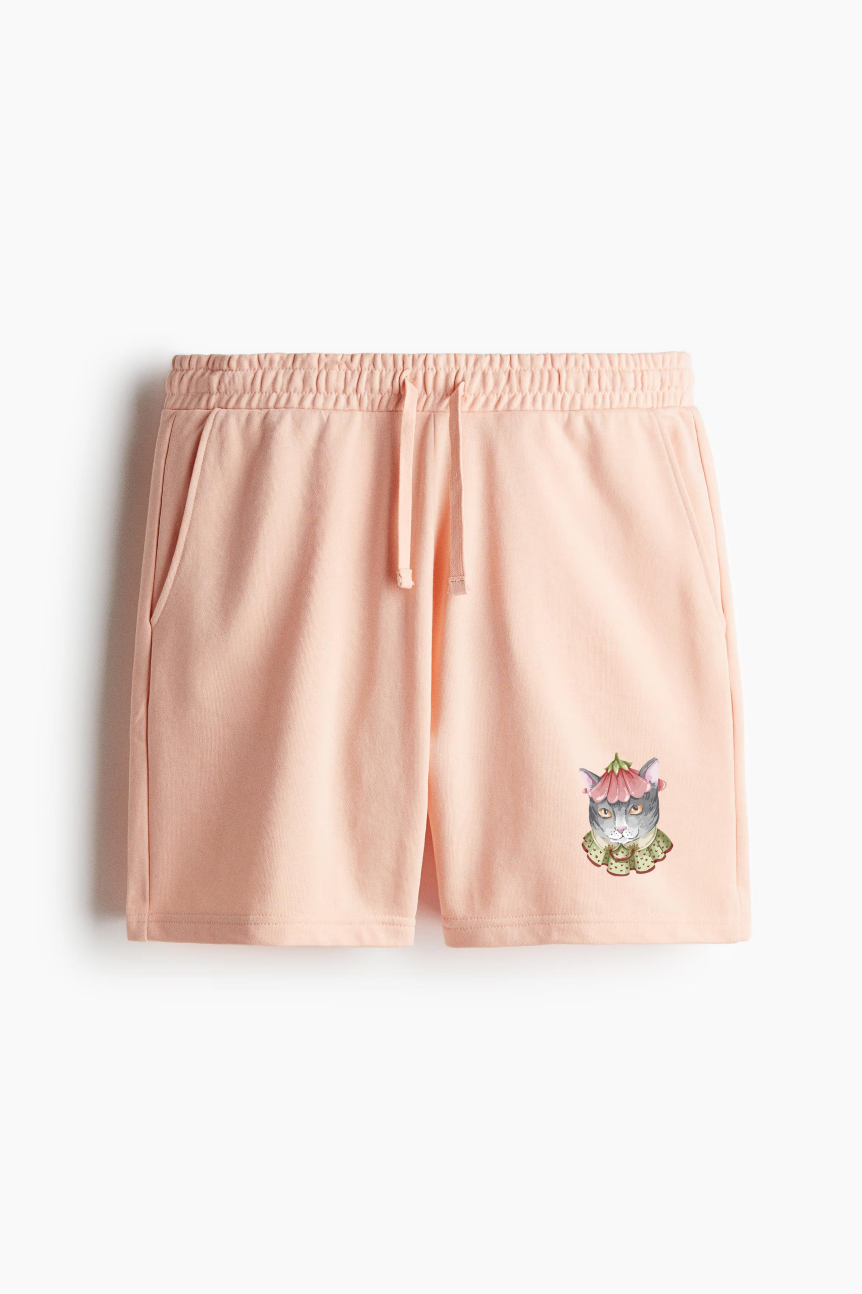 Cat With A Flower On Its Head Relaxed-Fit Shorts - Image 3