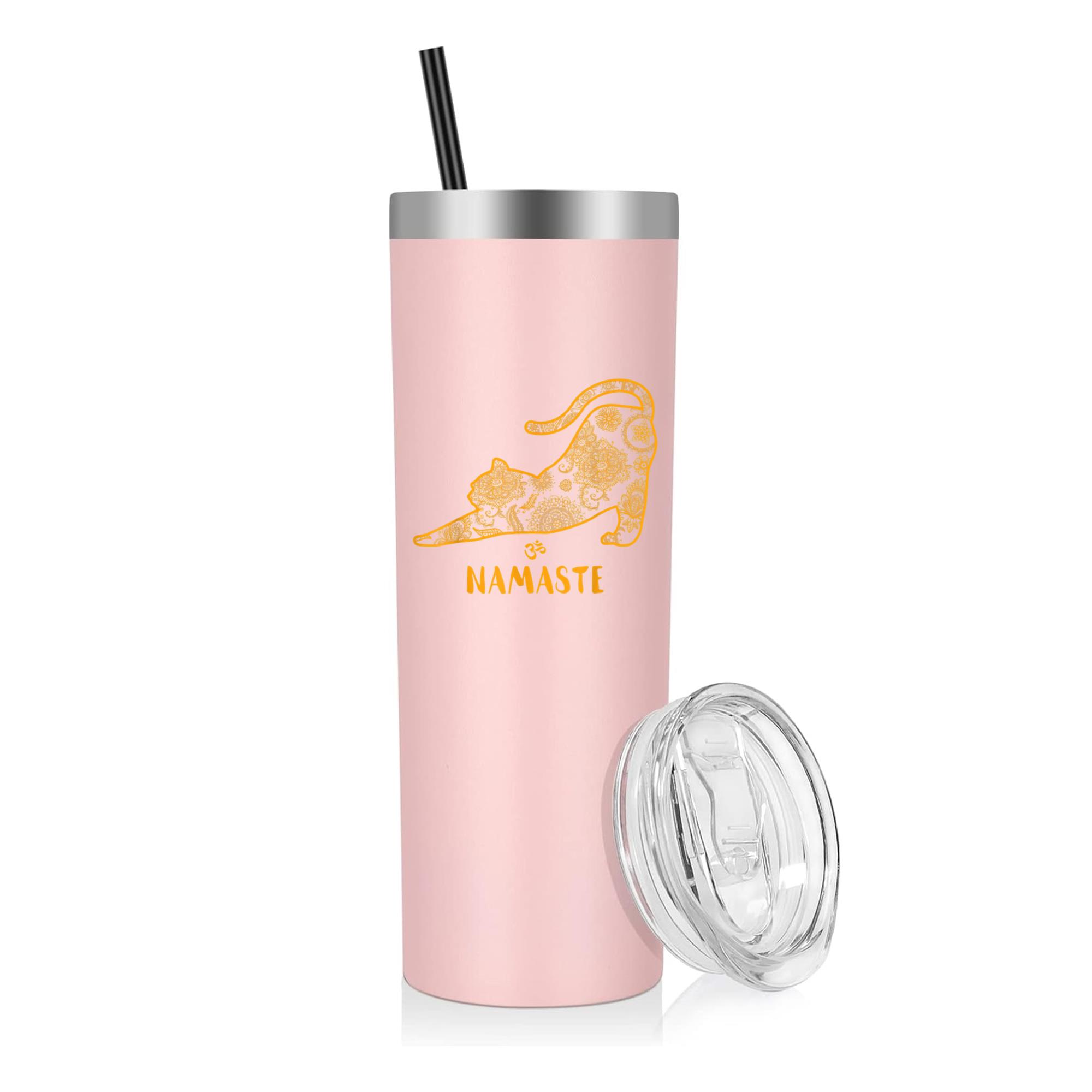 Cat Yoga Namaste 20oz Stainless Steel Tumbler