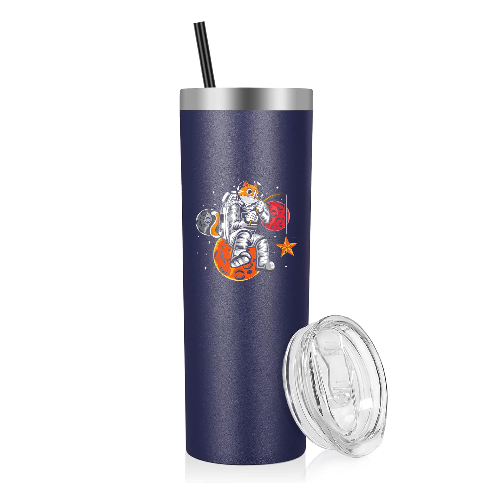 Catronaut Fishing Stars Space 20oz Stainless Steel Tumbler - Image 4
