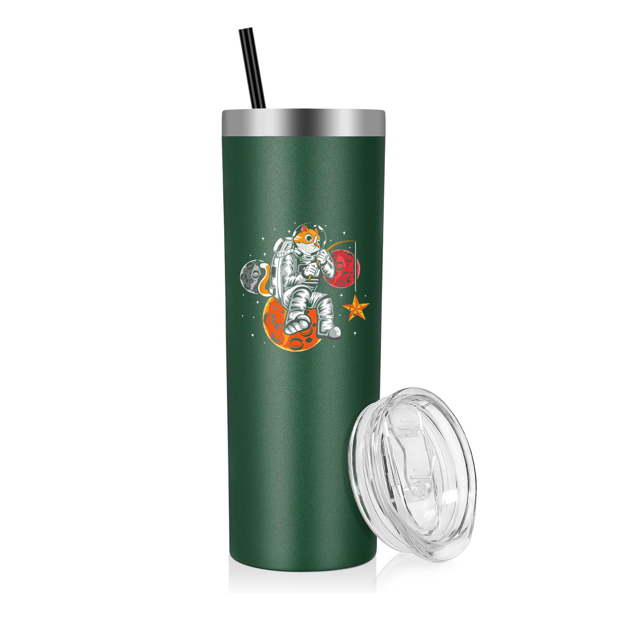 Catronaut Fishing Stars Space 20oz Stainless Steel Tumbler - Image 3