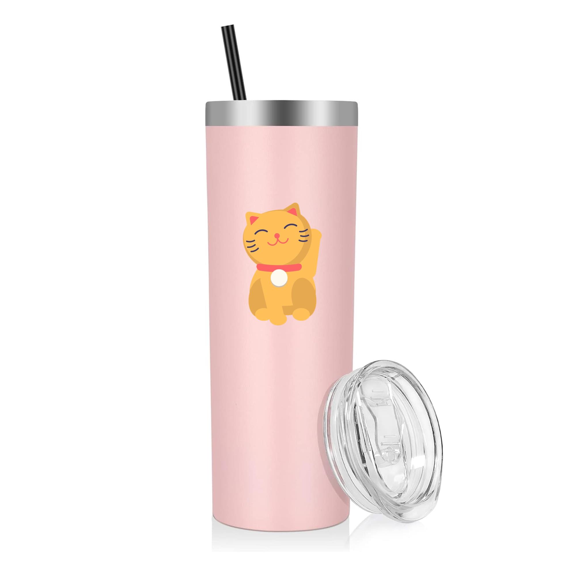 Color Maneki Neko Cat 20oz Stainless Steel Tumbler