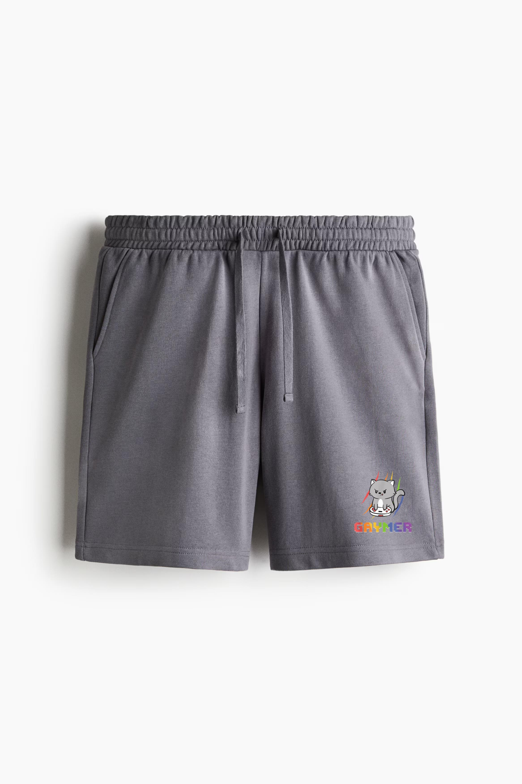 Gaming Cat Gaymer Video Game LGBT Pride Relaxed-Fit Shorts - Image 4