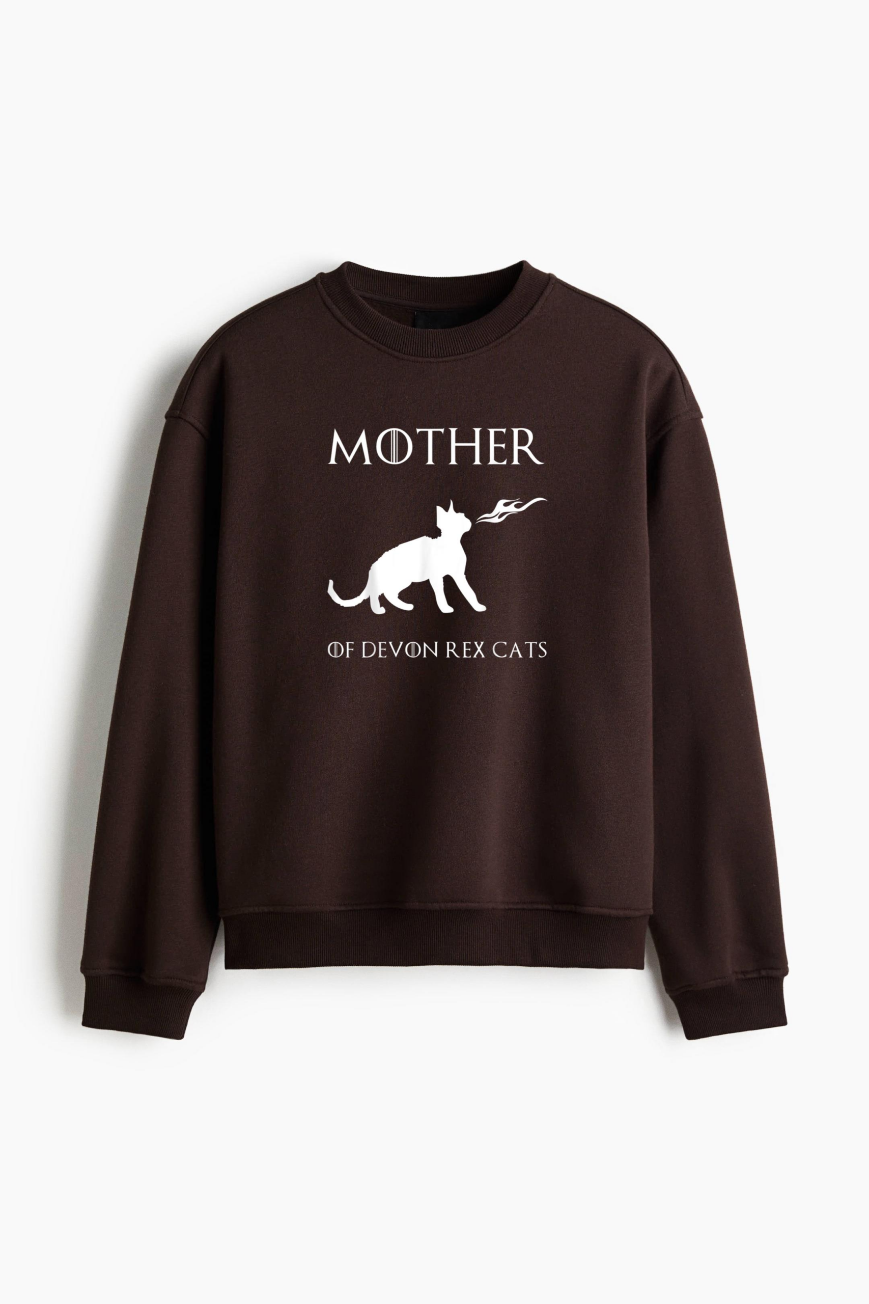 Mother Of Devon Rex Cats Unrivaled Regular Fit Printed Sweatshirt - Image 3