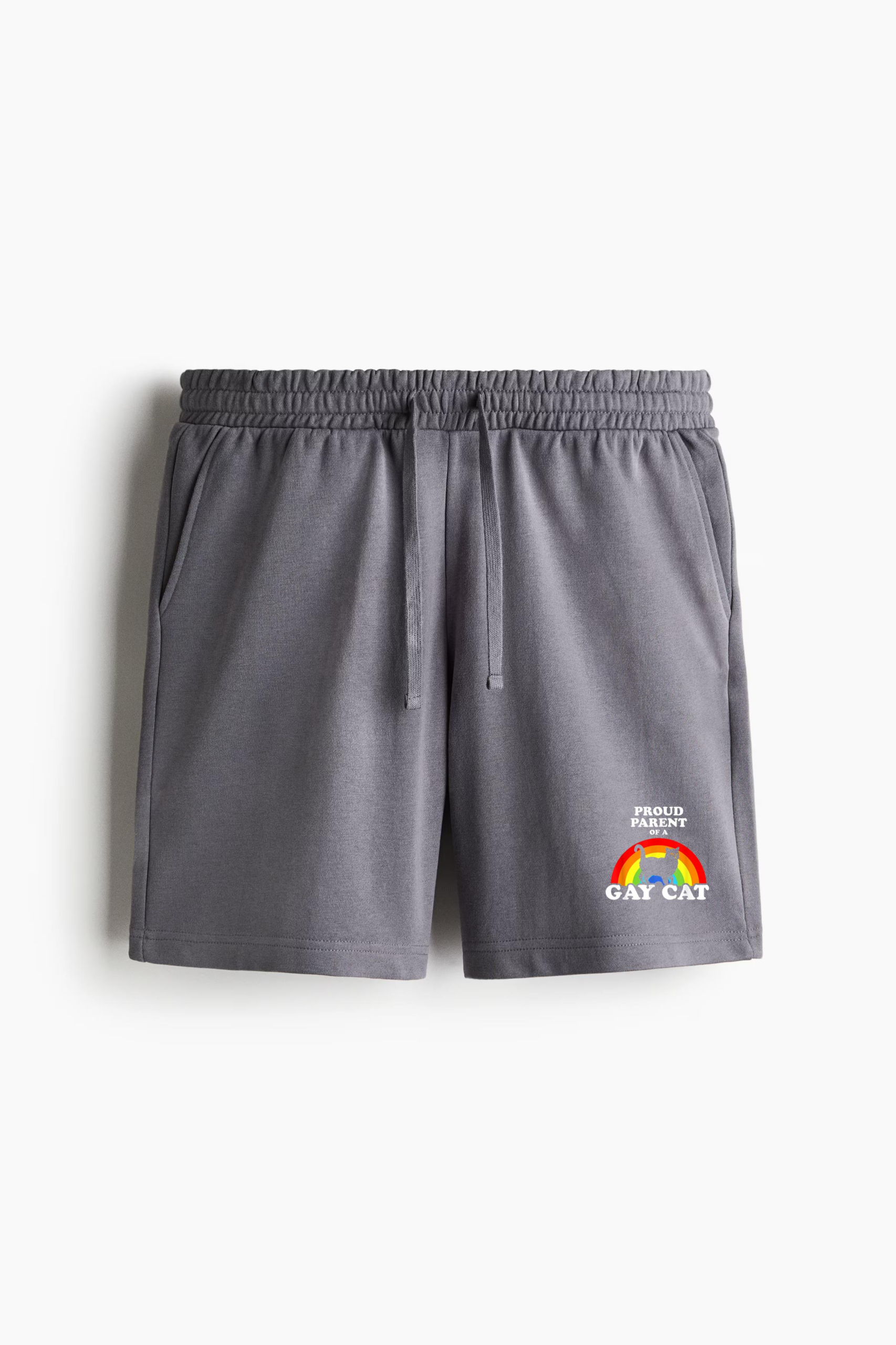 Proud Parent Of A Gay Cat LGBT Cats Pride Relaxed-Fit Shorts - Image 4