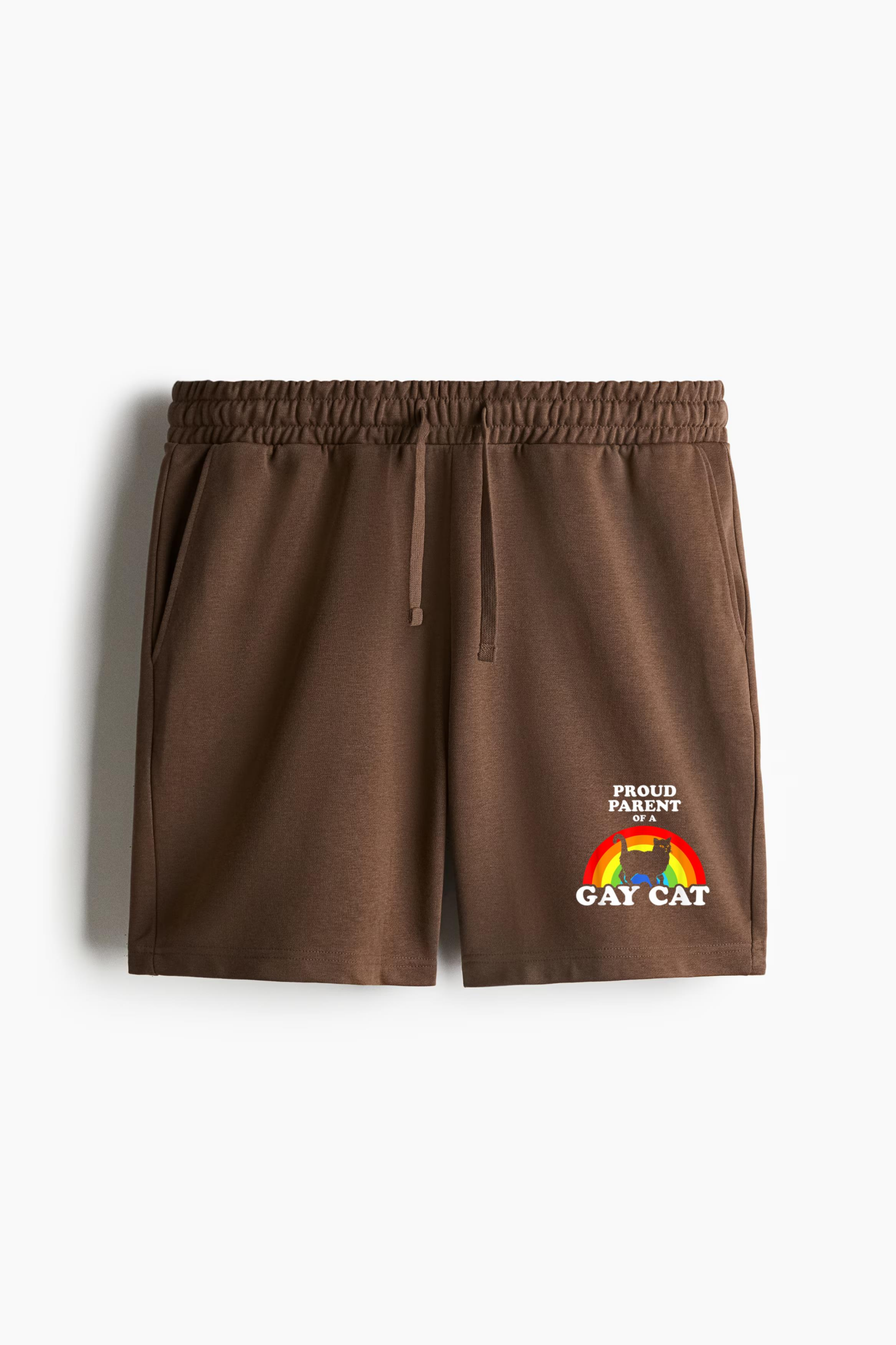 Proud Parent Of A Gay Cat LGBT Cats Pride Relaxed-Fit Shorts - Image 2