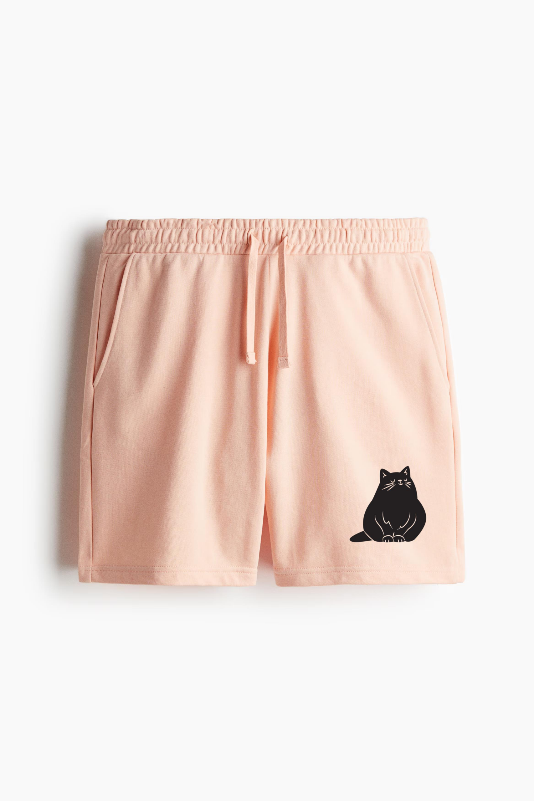 Simple Cat Silhouette Relaxed-Fit Shorts - Image 3