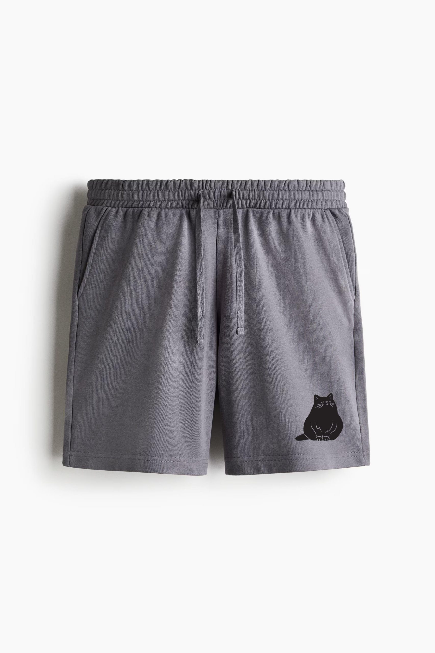 Simple Cat Silhouette Relaxed-Fit Shorts - Image 4