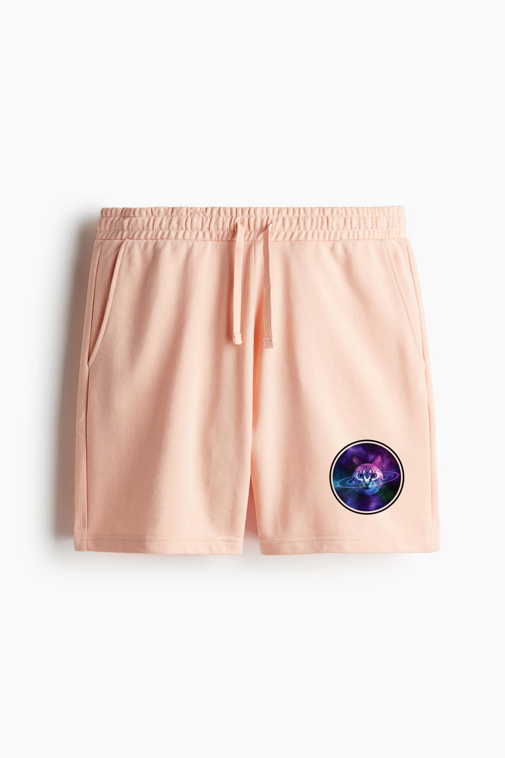 Space Cat Galaxy Caturn Rings Relaxed-Fit Shorts - Image 3