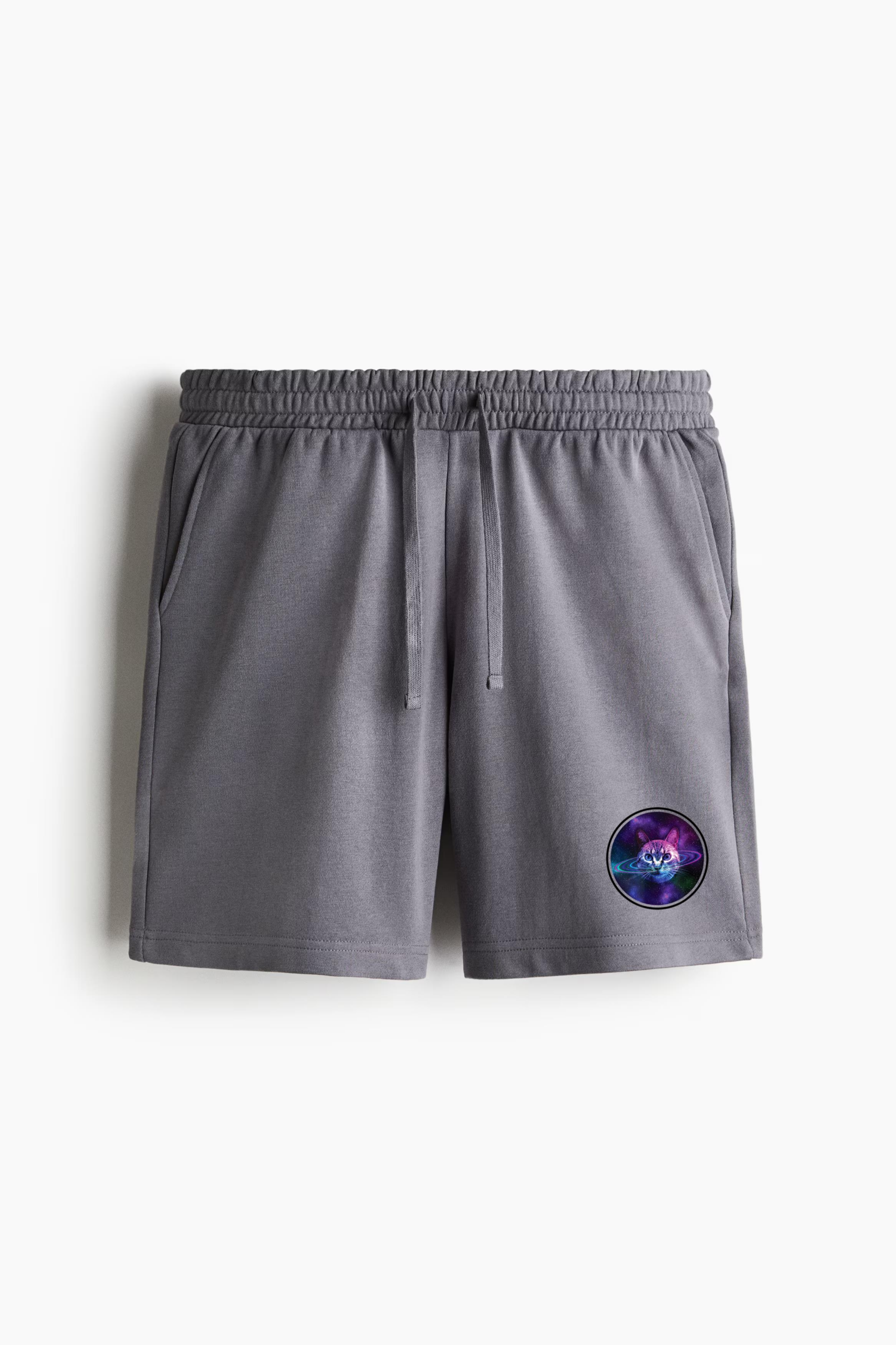 Space Cat Galaxy Caturn Rings Relaxed-Fit Shorts - Image 4