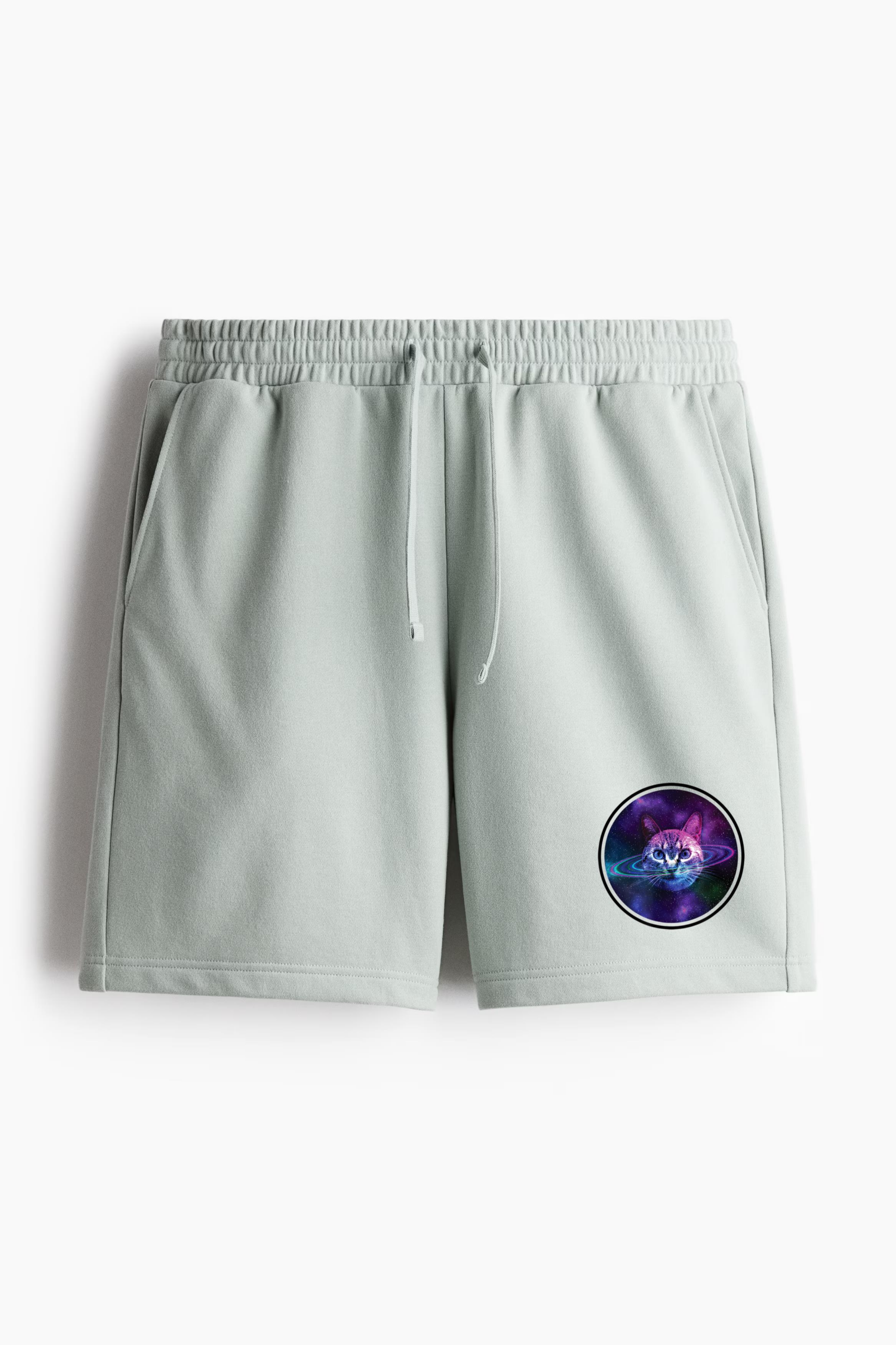 Space Cat Galaxy Caturn Rings Relaxed-Fit Shorts