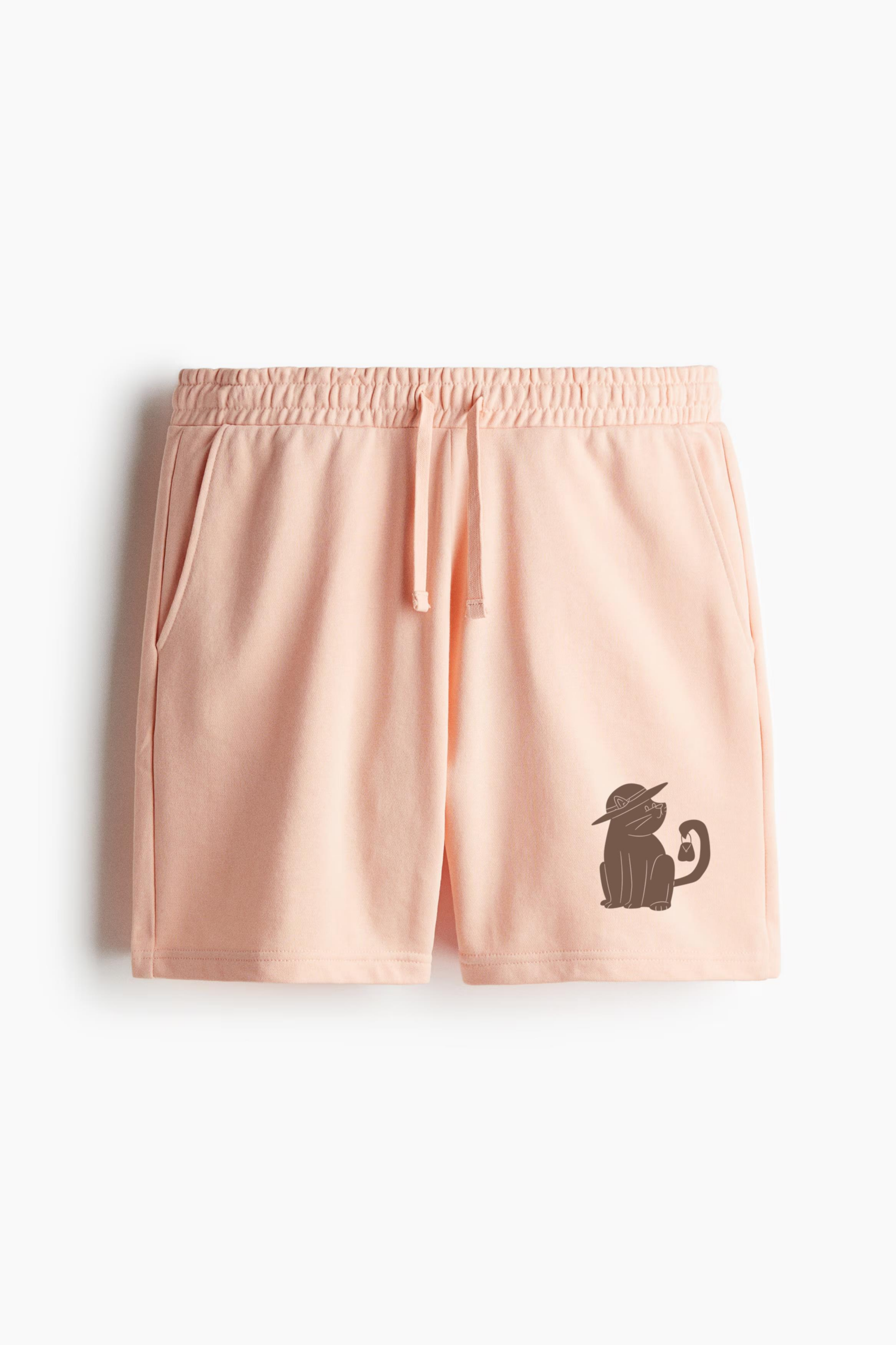 Stylish Cat Illustration With Hat And Handbag Relaxed-Fit Shorts - Image 3