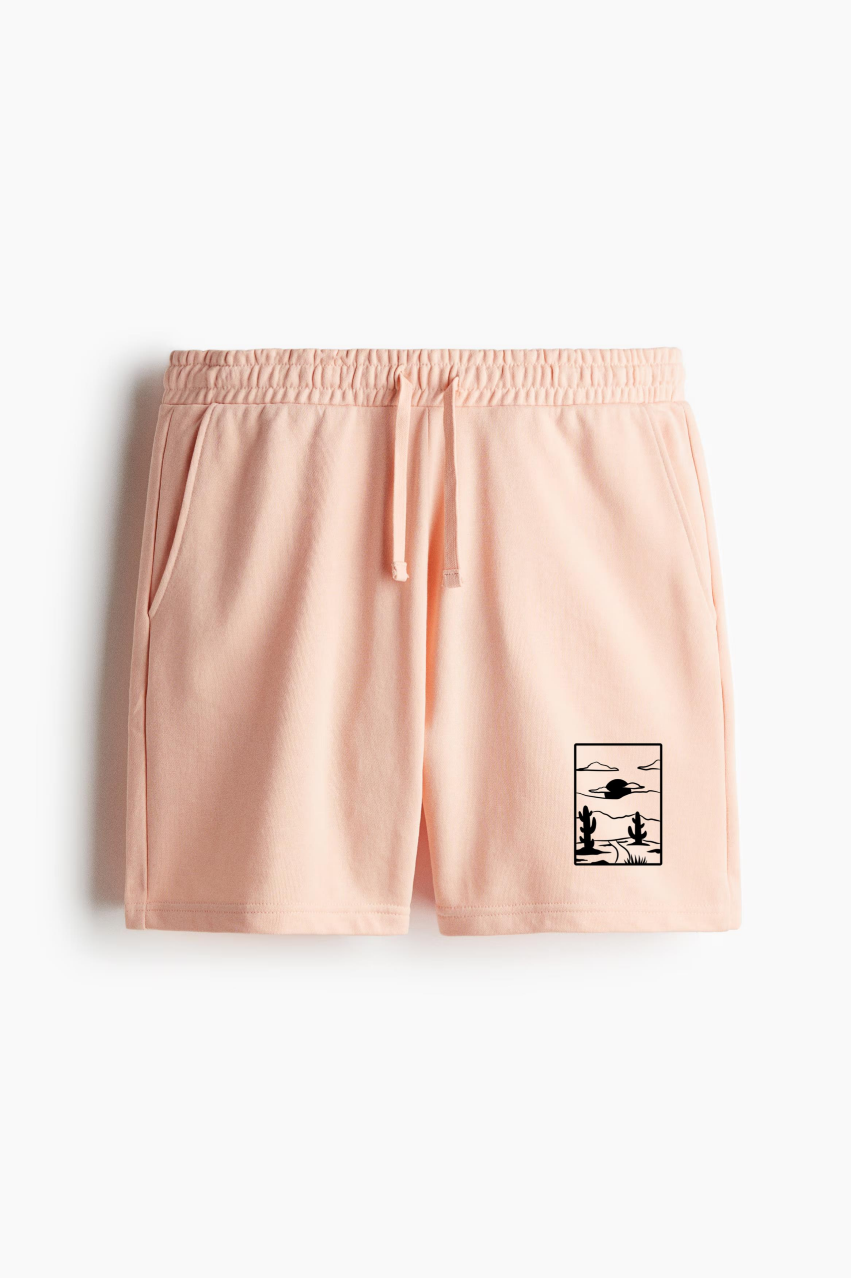 Stylized Geometric Owl Illustration Relaxed-Fit Shorts - Image 3