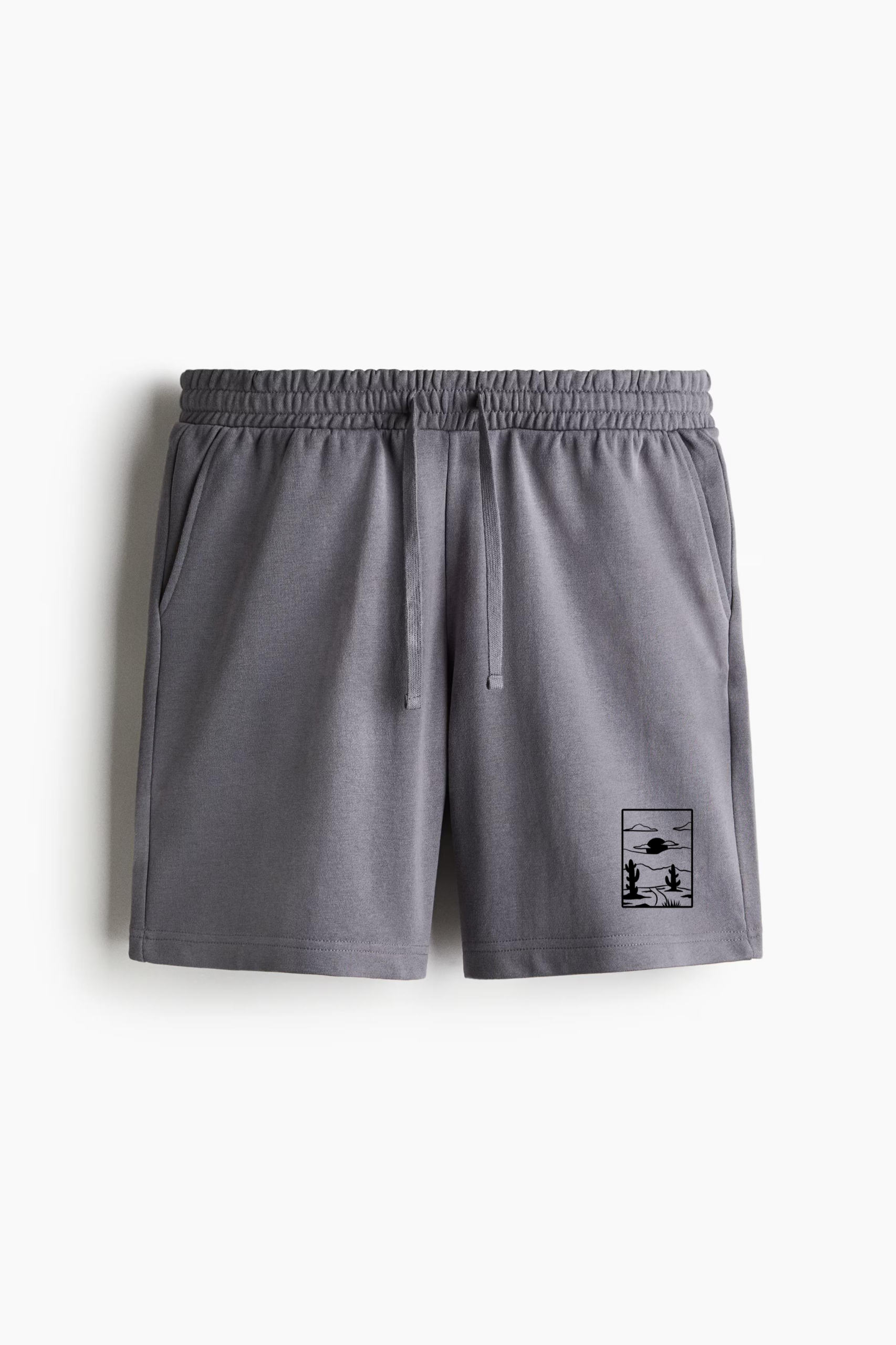 Stylized Geometric Owl Illustration Relaxed-Fit Shorts - Image 4