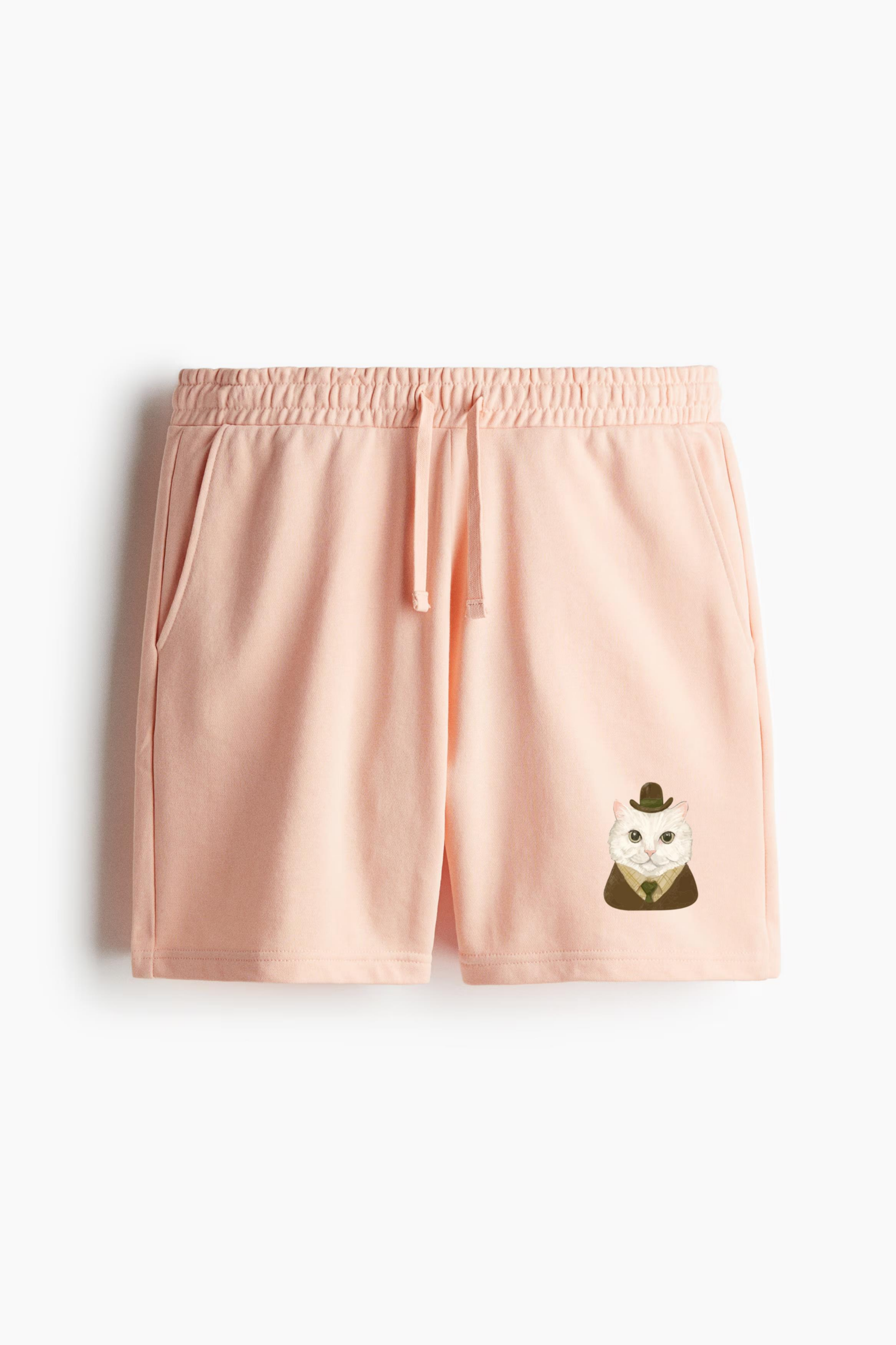 Suit Cat Character Watercolor Relaxed-Fit Shorts - Image 3