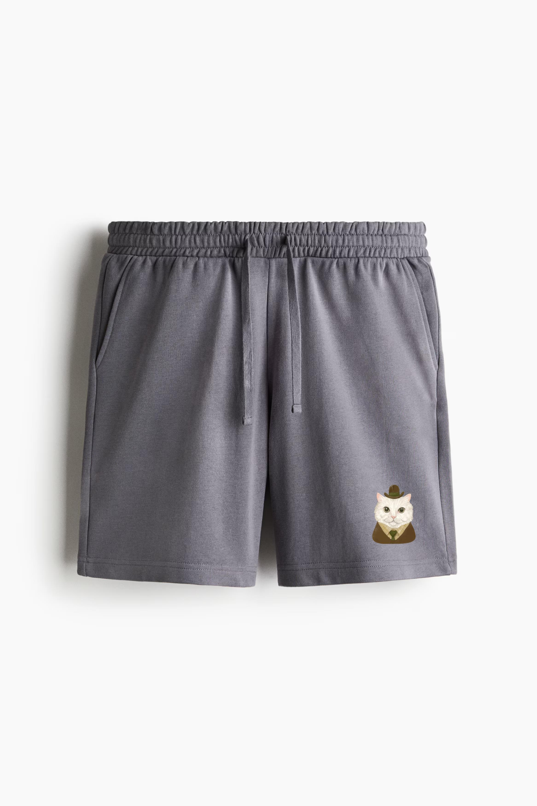 Suit Cat Character Watercolor Relaxed-Fit Shorts - Image 4