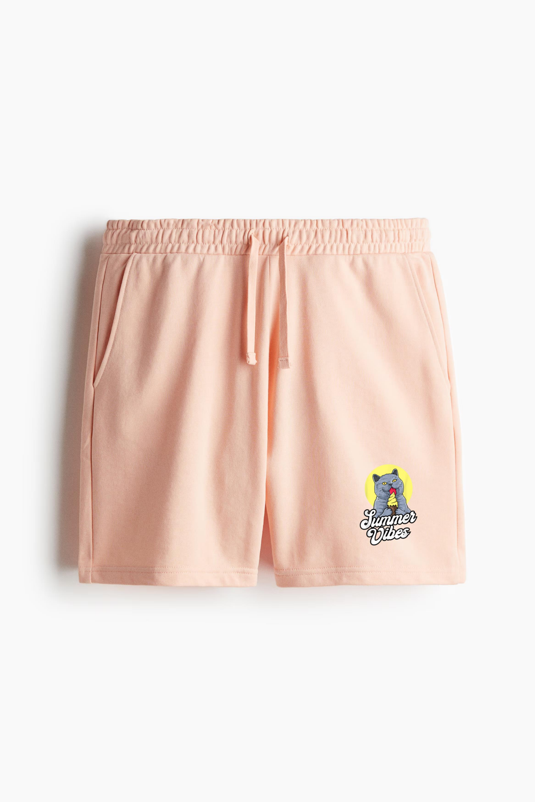 Summer Vibes Ice Cream Cone British Shorthair Cat Relaxed-Fit Shorts - Image 3