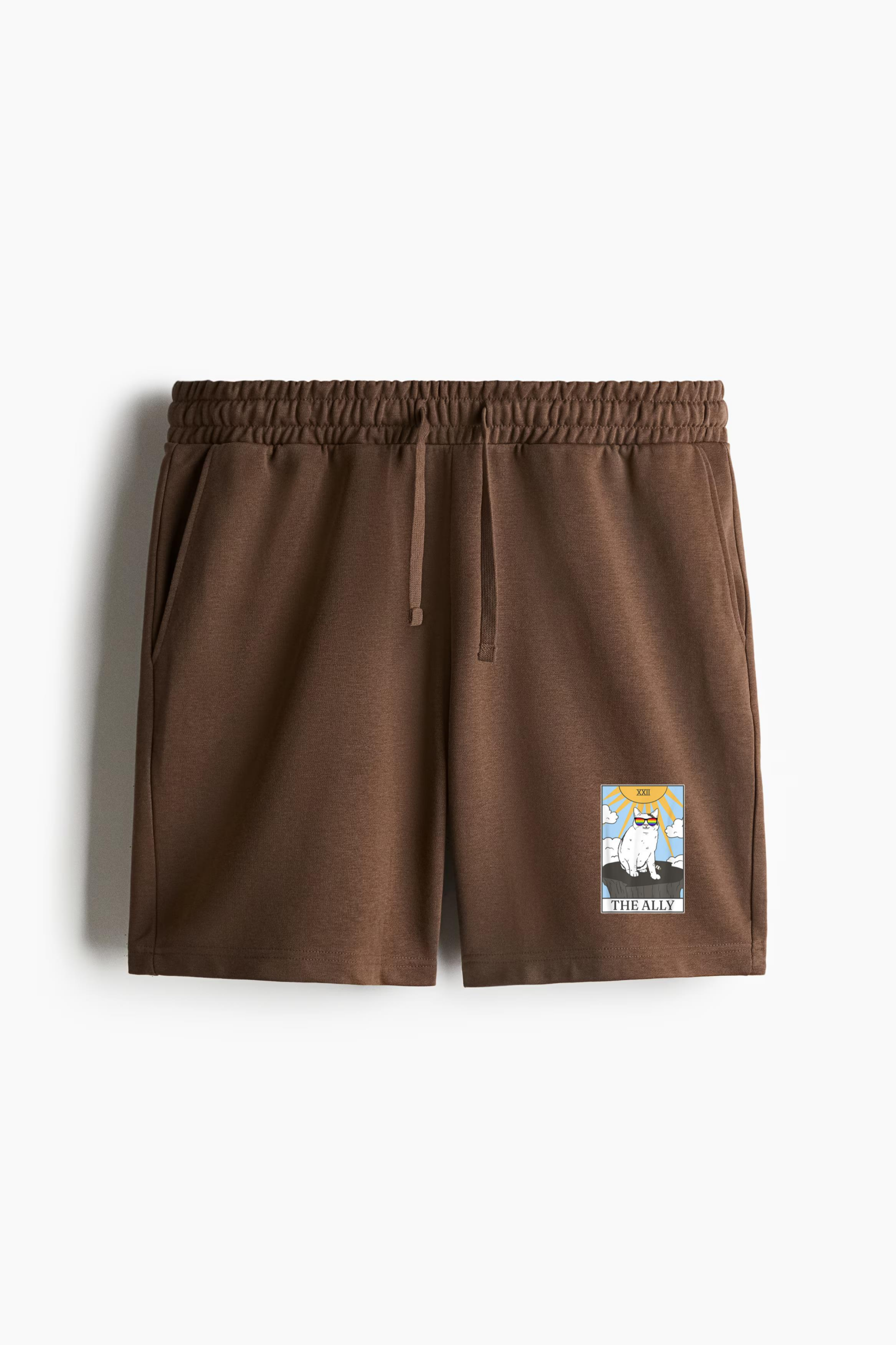 Sunglasses Ally Cat Tarot Card Relaxed-Fit Shorts - Image 2