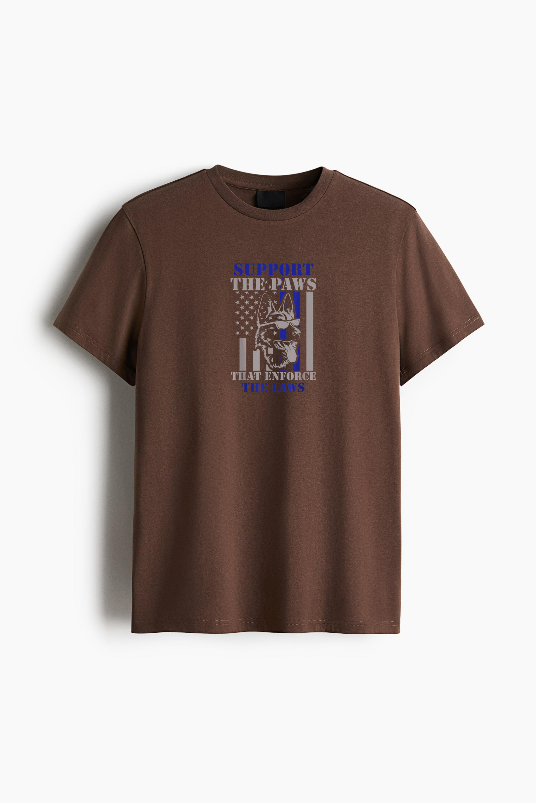 Support The Paws That Enforce The Laws German Shepherd Dog Classic Regular Fit T-Shirt - Image 4
