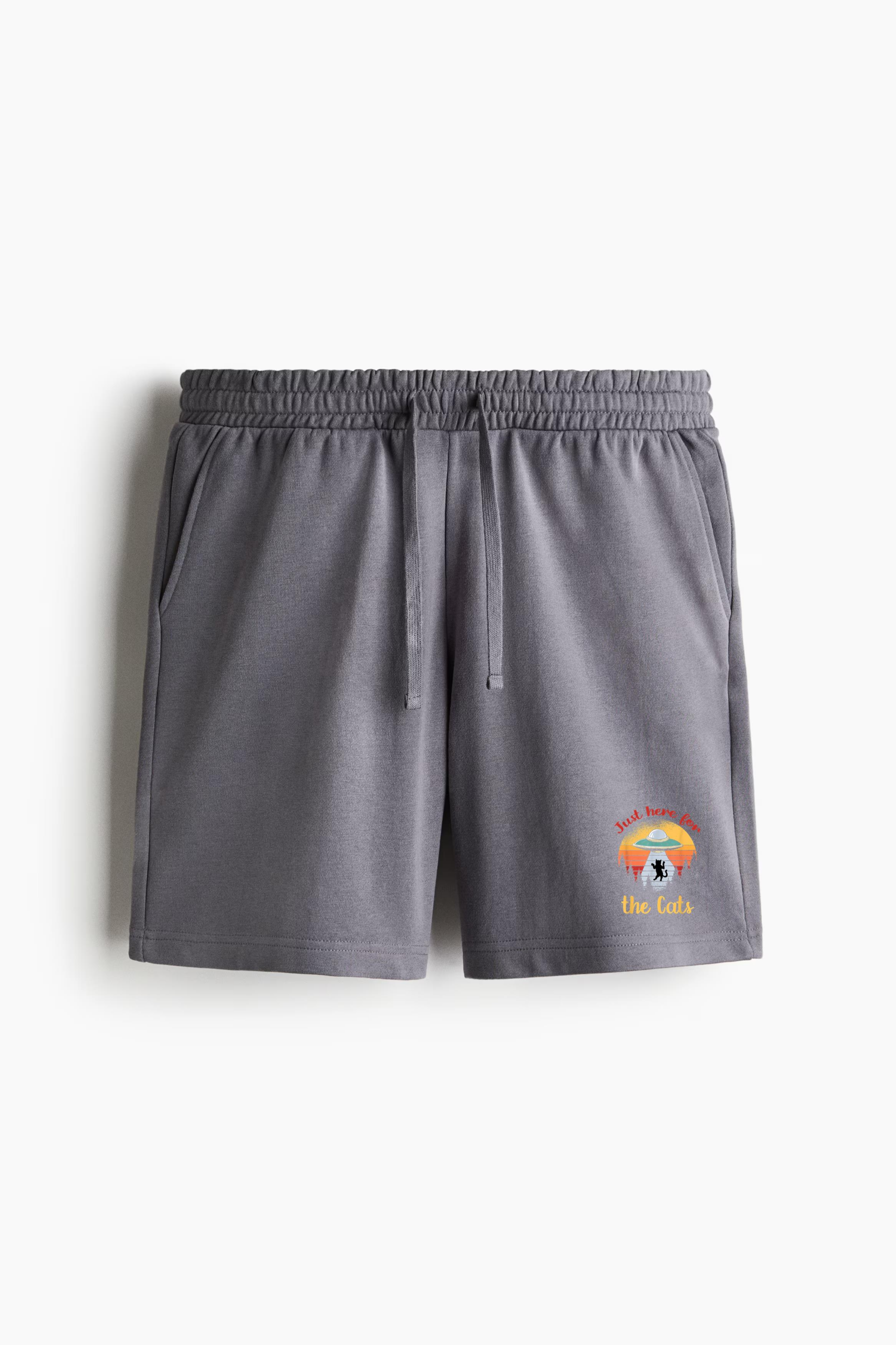 UFO Space Cat Kitten Aliens Relaxed-Fit Shorts - Image 4