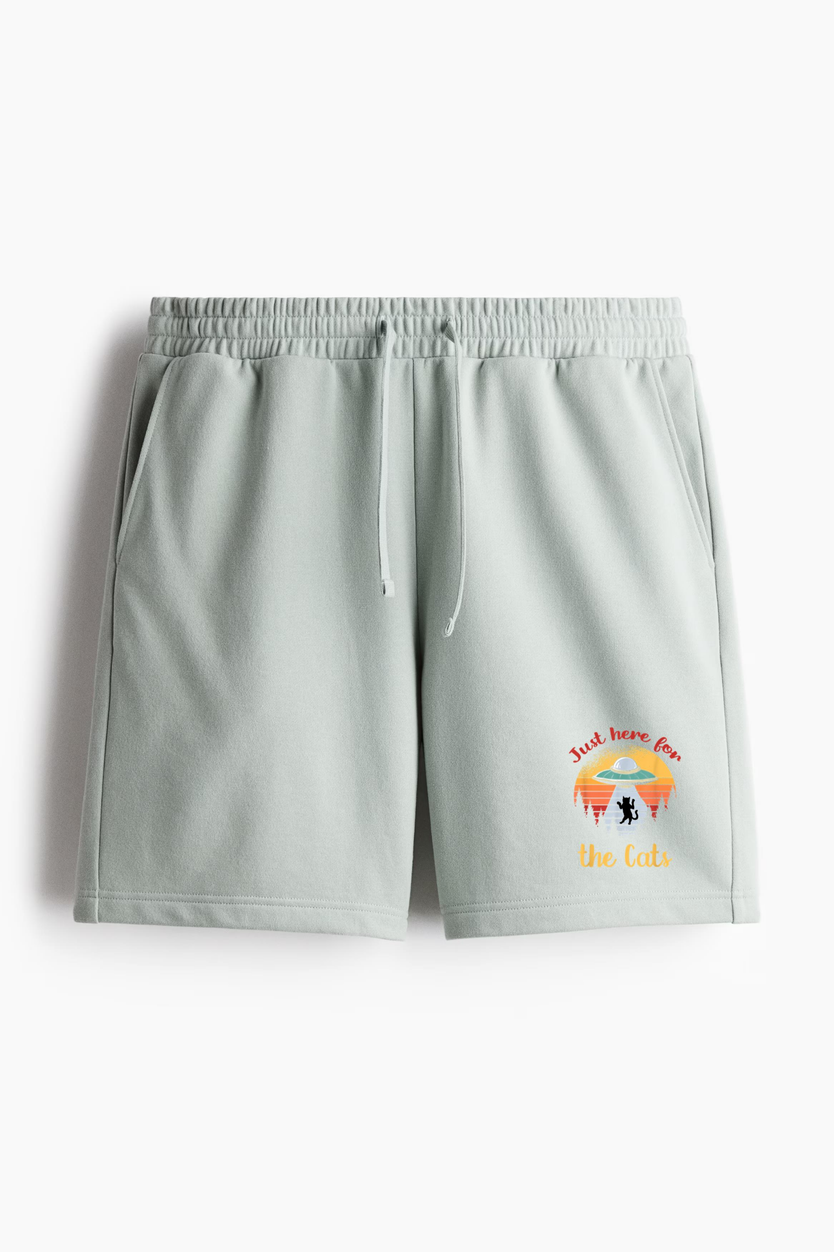 UFO Space Cat Kitten Aliens Relaxed-Fit Shorts