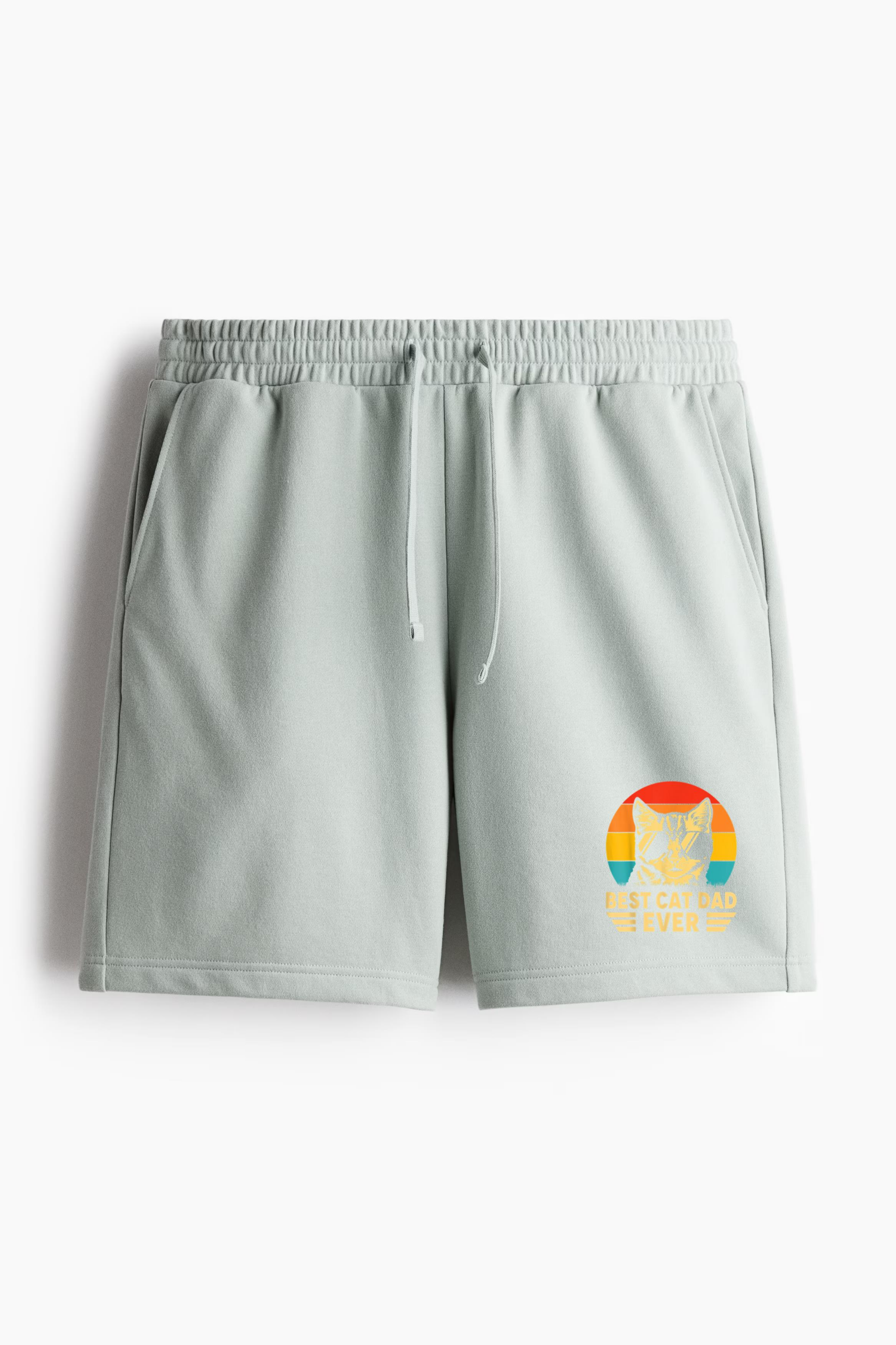 Vintage Best Cat Dad Relaxed-Fit Shorts